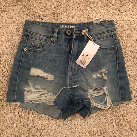 Ultra high rise jean shorts - Picture 1 of 4